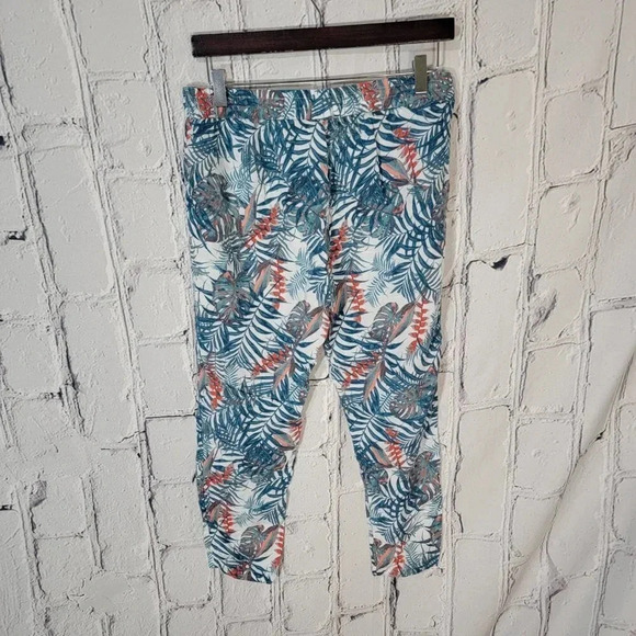 ROXY Nomad Travel Pants Pull On Stretch Elastic Casual Tropical Vacation Light M - Picture 3 of 5